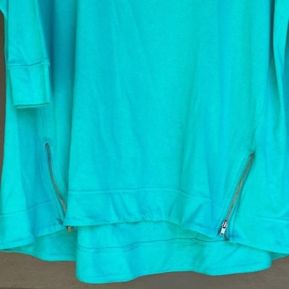 Casual Bleu Bayou top 3/4 sleeve Turquoise/Green - Picture 2 of 4